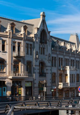 Gürcistan, Tiflis - 23 Ekim 2020: Tiflis Gürcistan mimarisi