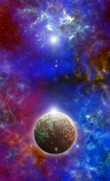 Uzaydan Gelen Bilinmeyen Bir Gezegen Uzay Nebulası Kozmik Yıldız Kümesi — Stok fotoğraf