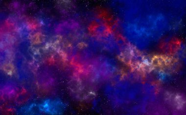 Gezegenler ve galaksiler, bilim kurgu duvar kağıtları. Derin uzayın güzelliği. Evrendeki milyarlarca galaksi kozmik sanat arka planında. 3B illüstrasyon.