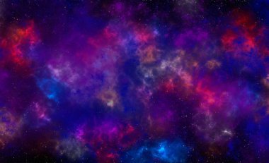 Gezegenler ve galaksiler, bilim kurgu duvar kağıtları. Derin uzayın güzelliği. Evrendeki milyarlarca galaksi kozmik sanat arka planında. 3B illüstrasyon.