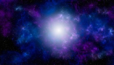 Gezegenler ve galaksiler, bilim kurgu duvar kağıtları. Derin uzayın güzelliği. Evrendeki milyarlarca galaksi kozmik sanat arka planında. 3B illüstrasyon.