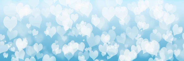 Valentine Day Wedding Background Hearts Decorative Romantic Love Bokeh Background — Stock Photo, Image