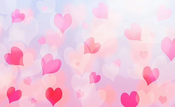 Valentine Day Wedding Background Hearts Decorative Romantic Love Bokeh Background — Stock Photo, Image