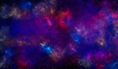 Gezegenler ve galaksiler, bilim kurgu duvar kağıtları. Derin uzayın güzelliği. Evrendeki milyarlarca galaksi kozmik sanat arka planında. 3B illüstrasyon.