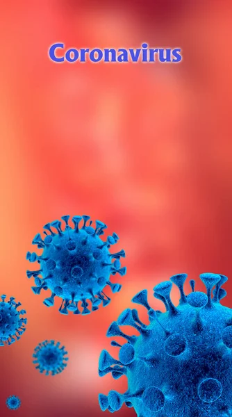 Grip Covid Virüs Hücresi Görüntüsü Coronavirus Covid Salgın Salgını Geçmişi — Stok fotoğraf
