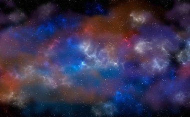 Gezegenler ve galaksiler, bilim kurgu duvar kağıtları. Derin uzayın güzelliği. Evrendeki milyarlarca galaksi kozmik sanat arka planında. 3B illüstrasyon.