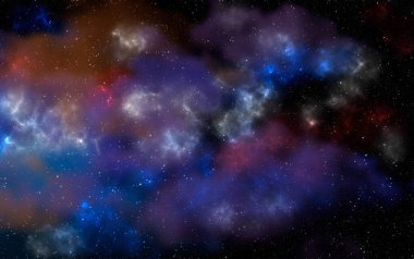 Gezegenler ve galaksiler, bilim kurgu duvar kağıtları. Derin uzayın güzelliği. Evrendeki milyarlarca galaksi kozmik sanat arka planında. 3B illüstrasyon.