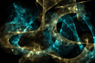 Soyut fraktal çizgiler ağ arka planı. 3d illüstrasyon.