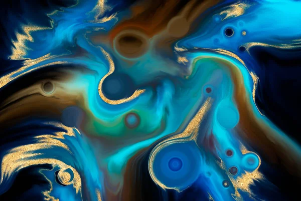 Multicolor Abstract Acrylic Pour Fluid Art Background Illustration — Stock Photo, Image