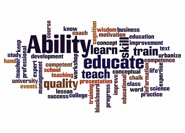 Word Cloud Met Ability Concept Creëren Met Alleen Tekst — Stockfoto