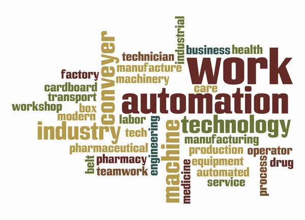 Слово Концепцией Work Automation Создают Текстом — стоковое фото