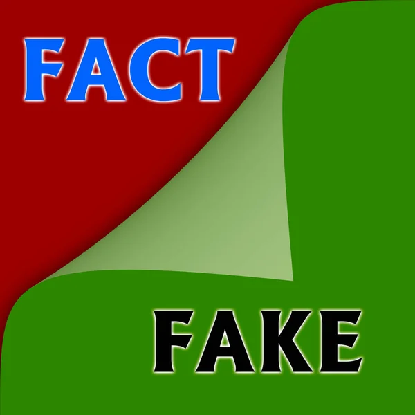 Αφηρημένο Υπόβαθρο Fact Και Fake Έννοια Λήψη Αποφάσεων Εικονογράφηση — Φωτογραφία Αρχείου