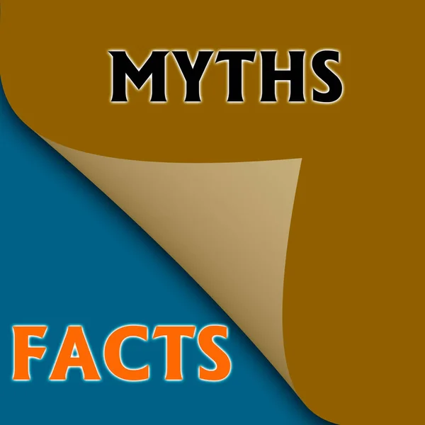 Abstraktní Pozadí Koncepcí Facts Myths Rozhodování Ilustrace — Stock fotografie