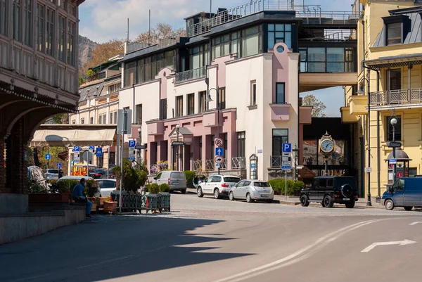 Georgien Tiflis April 2021 Blick Auf Die Traditionelle Enge Straße — Stockfoto