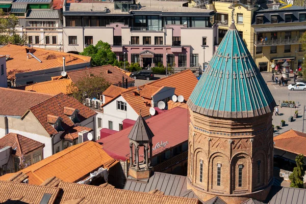 Georgia Tbilisi April 2021 Evening View Old Tbilisi Georgia Beautiful — Stock Photo, Image