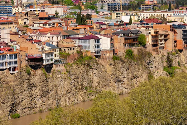 Georgia Tbilisi April 2021 Houses Balconies Historic District Tbilisi Georgia — Stock Photo, Image