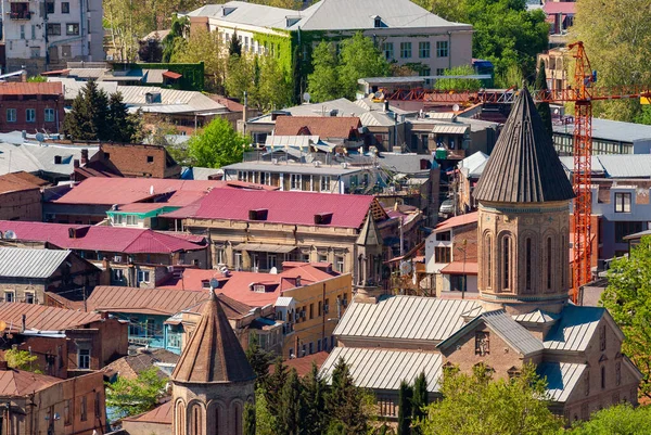 Georgia Tbilisi April 2021 Evening View Old Tbilisi Georgia 아름다운 — 스톡 사진