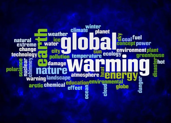 Word Cloud Met Global Waarschuwing Concept Creëren Met Alleen Tekst — Stockfoto