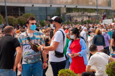 Georgia, Tbilisi - May 23, 2021: Massive Protest Against Namakhvani HPP Underway in Tbilisi.