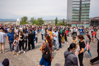 Georgia, Tbilisi - May 23, 2021: Massive Protest Against Namakhvani HPP Underway in Tbilisi.