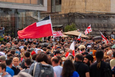 Georgia, Tbilisi - May 23, 2021: Massive Protest Against Namakhvani HPP Underway in Tbilisi.