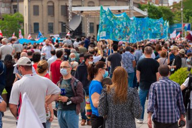 Georgia, Tbilisi - May 23, 2021: Massive Protest Against Namakhvani HPP Underway in Tbilisi.