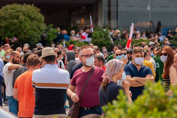 Georgia Tbilisi May 2021 Massive Protest Namakhvani Hpp Underway Tbilisi — Stockfoto