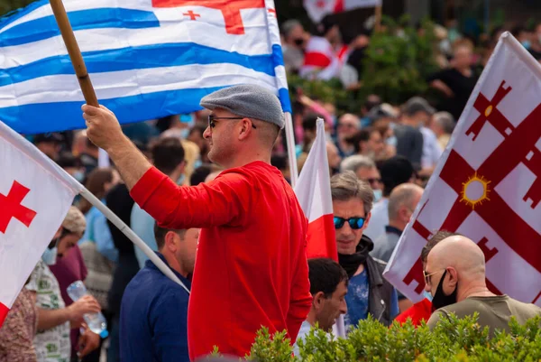 Georgia Tbilisi May 2021 Massive Protest Namakhvani Hpp Underway Tbilisi — Stockfoto