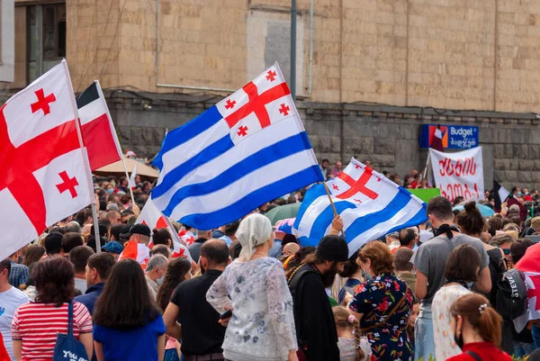 Georgia Tbilisi May 2021 Massive Protest Namakhvani Hpp Underway Tbilisi — Stockfoto