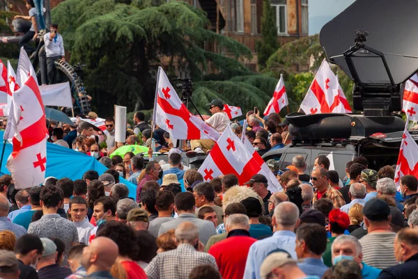 Georgia Tbilisi May 2021 Massive Protest Namakhvani Hpp Underway Tbilisi — Stockfoto