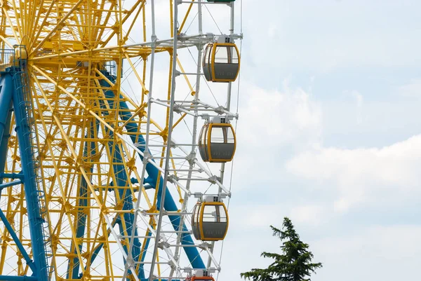 Велике Колесо Папороті Розважального Парку Мтацмінда Тбілісі Джорджія Подорож — стокове фото