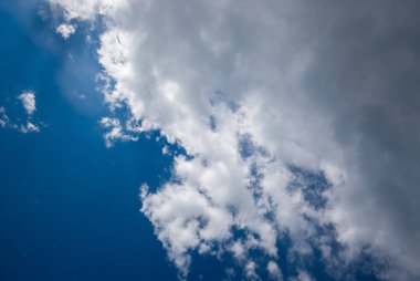 Bulutlu mavi gökyüzü arkaplanı. Doğal arkaplan.