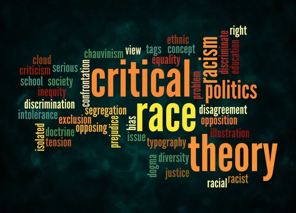 Word Cloud Con Concetto Critical Race Theory Crea Solo Con — Foto Stock