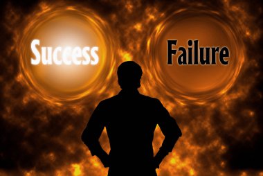 Başarı ve başarısızlık kavramına sahip soyut bir özgeçmiş. Düşünme, Başarı ve Yaratıcılık. soyut 3d illüstrasyon