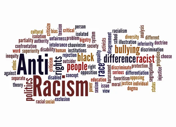 Word Cloud Racismのコンセプトはテキストのみで作成します — ストック写真