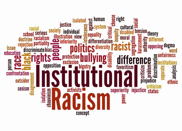 Word Cloud Educational Racismのコンセプトはテキストのみで作成します — ストック写真