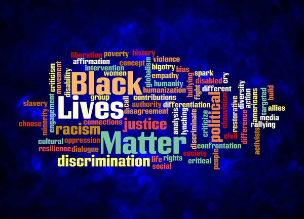 Word Cloud Black Lives Matter Concept Create Text Only — Stock Photo, Image