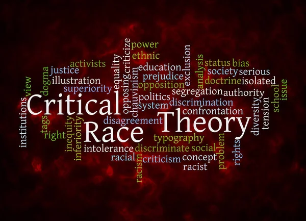 Koncept Word Cloud Critical Race Theory Vytvořit Pouze Textem — Stock fotografie
