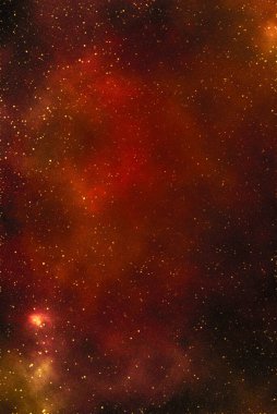 Yıldız tozu ve parlayan yıldızlarla dolu bir arka plan. Gerçekçi kainat ve renkli nebula. Renkli galaksi. 3d illüstrasyon.