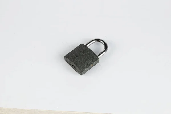 Padlock Dark Izolowany Białym Tle — Zdjęcie stockowe