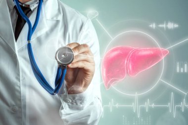Doktor ve Karaciğer Hologramı, karaciğer ağrısı ve yaşam belirtileri. Teknoloji, hepatit tedavisi, bağış, çevrimiçi tanı