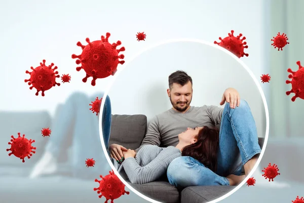 Föräldrar Och Barn Skyddas Mot Virus Bakterier Och Sjukdomar Hälsosam — Stockfoto