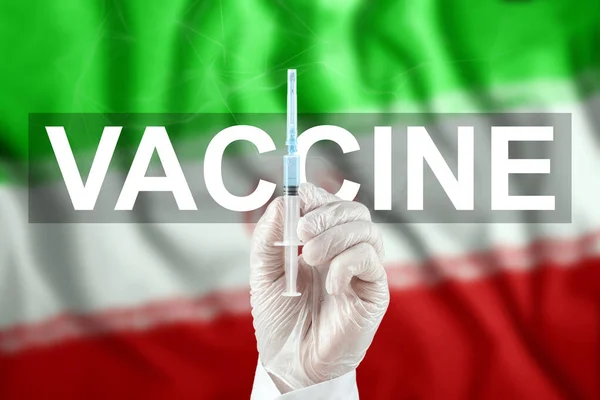 Eine Spritze Mit Einem Impfstoff Der Hand Des Arztes Vor — Stockfoto