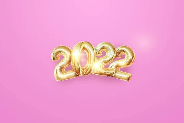 Золоті Номери 2022 Розкіш Вибух Світлому Тлі Новим Роком Сучасний — стокове фото