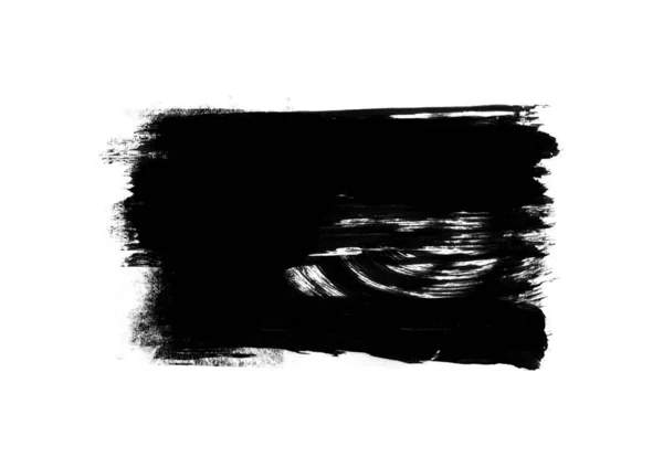 Эффект Мазков Кистью Черного Цвета Элемента Дизайна Фона — стоковое фото