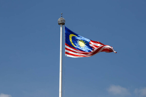 A view of the Malaysias flag flutter at Independence square in Kuala Lumpur.