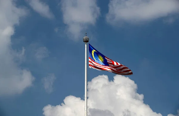 View Malaysias Flag Flutter Independence Square Kuala Lumpur — Stock fotografie