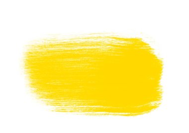 Grafik tasarım ögesi için sarı renk fırça tasarımı vuruşları efekti