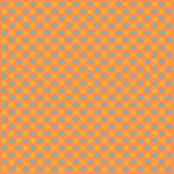 オレンジ黄色灰色のチェック柄背景とコピースペース — ストック写真