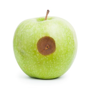 Green Rotten apple clipart